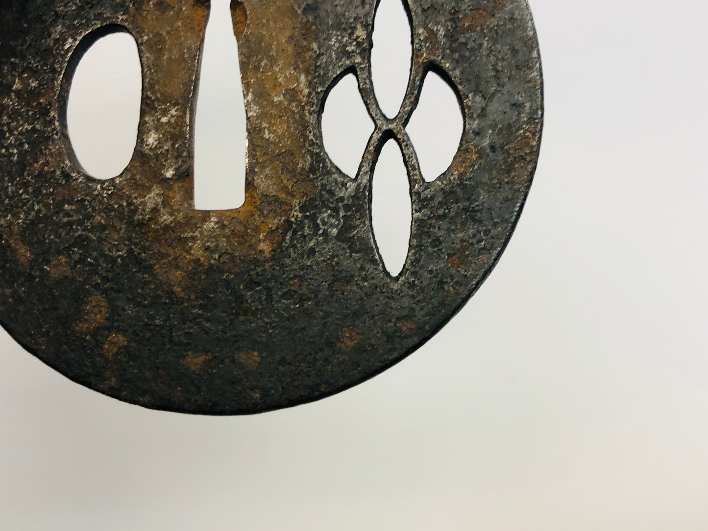Y5319 TSUBA Iron Sword Guard openwork Japan samurai katana koshirae edo antique