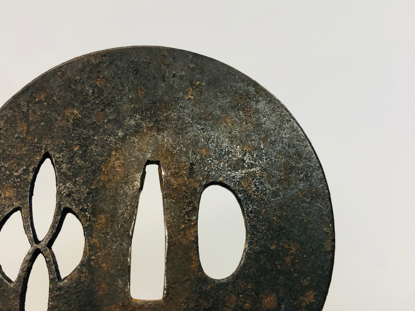 Y5319 TSUBA Iron Sword Guard openwork Japan samurai katana koshirae edo antique