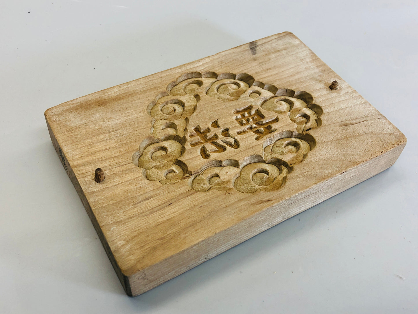 Y5342 KASHIGATA Buddhist memorial service Japan Wooden Pastry Mold wagashi