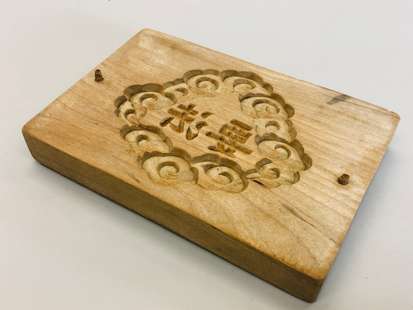 Y5342 KASHIGATA Buddhist memorial service Japan Wooden Pastry Mold wagashi