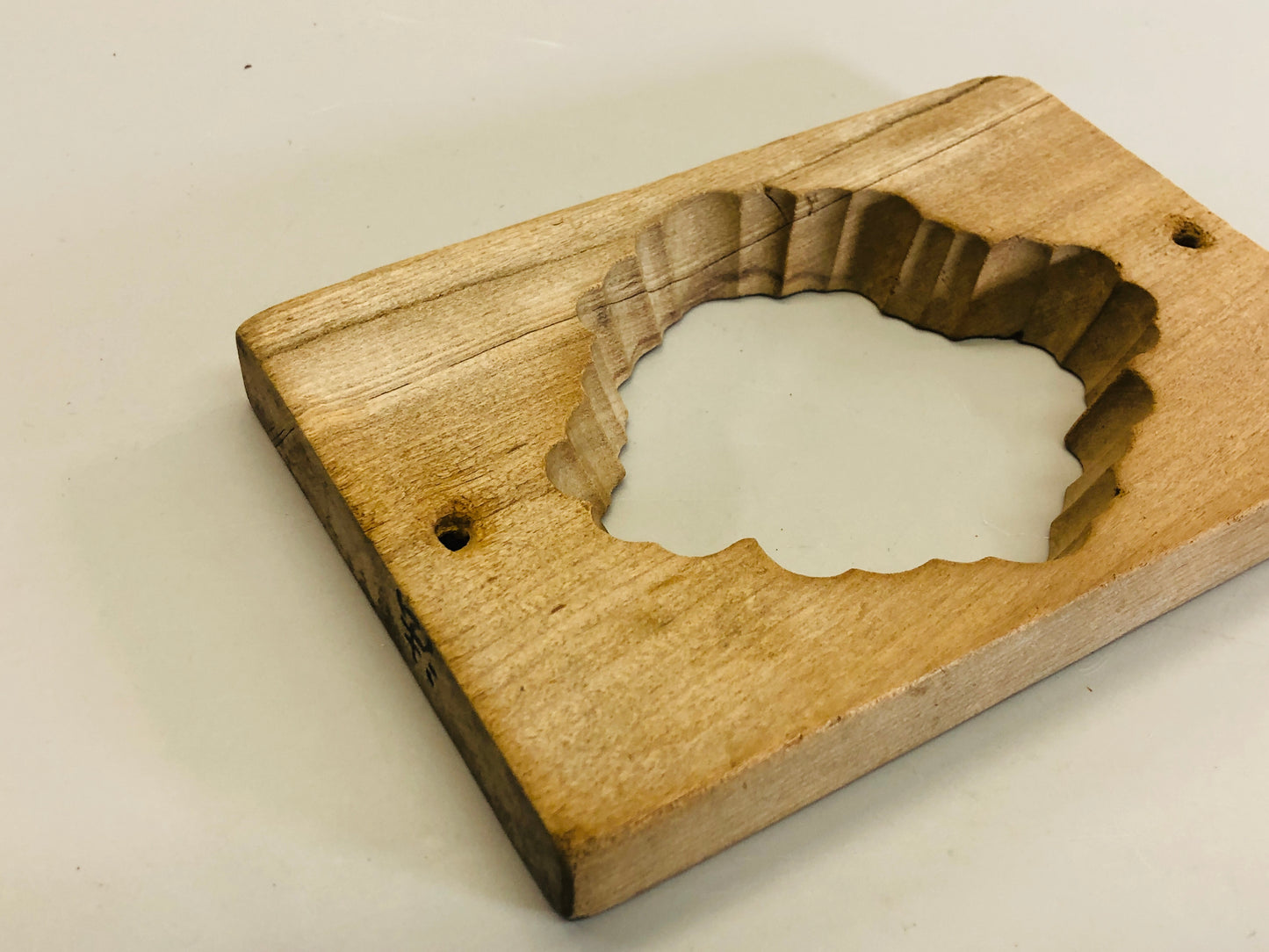 Y5342 KASHIGATA Buddhist memorial service Japan Wooden Pastry Mold wagashi