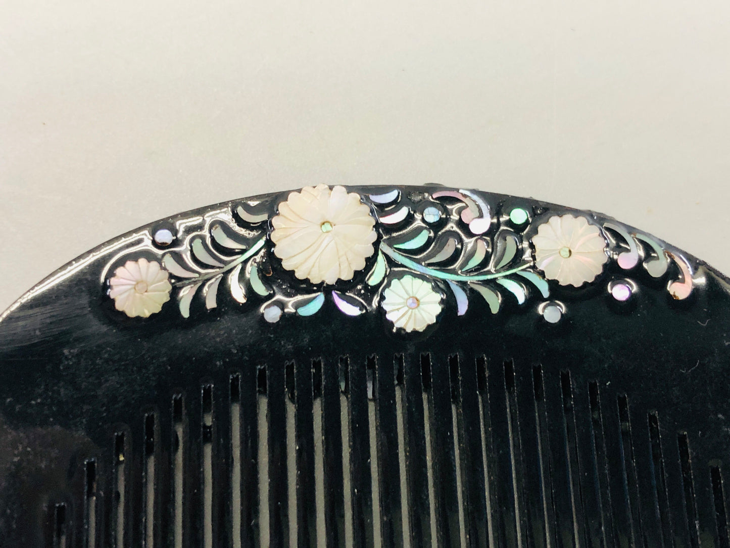 Y5346 KOUGAI 2 Combs mother-of-pearl work hair dressing Japan kimono accessory