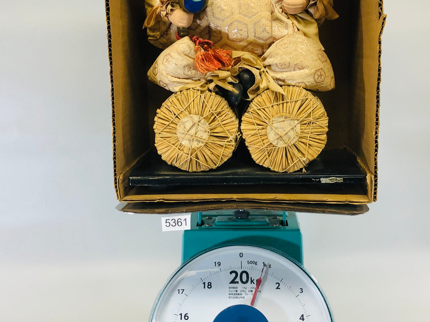 Y5361 STATUE Daikoku God of Wealth figure figurine box Japan antique interior