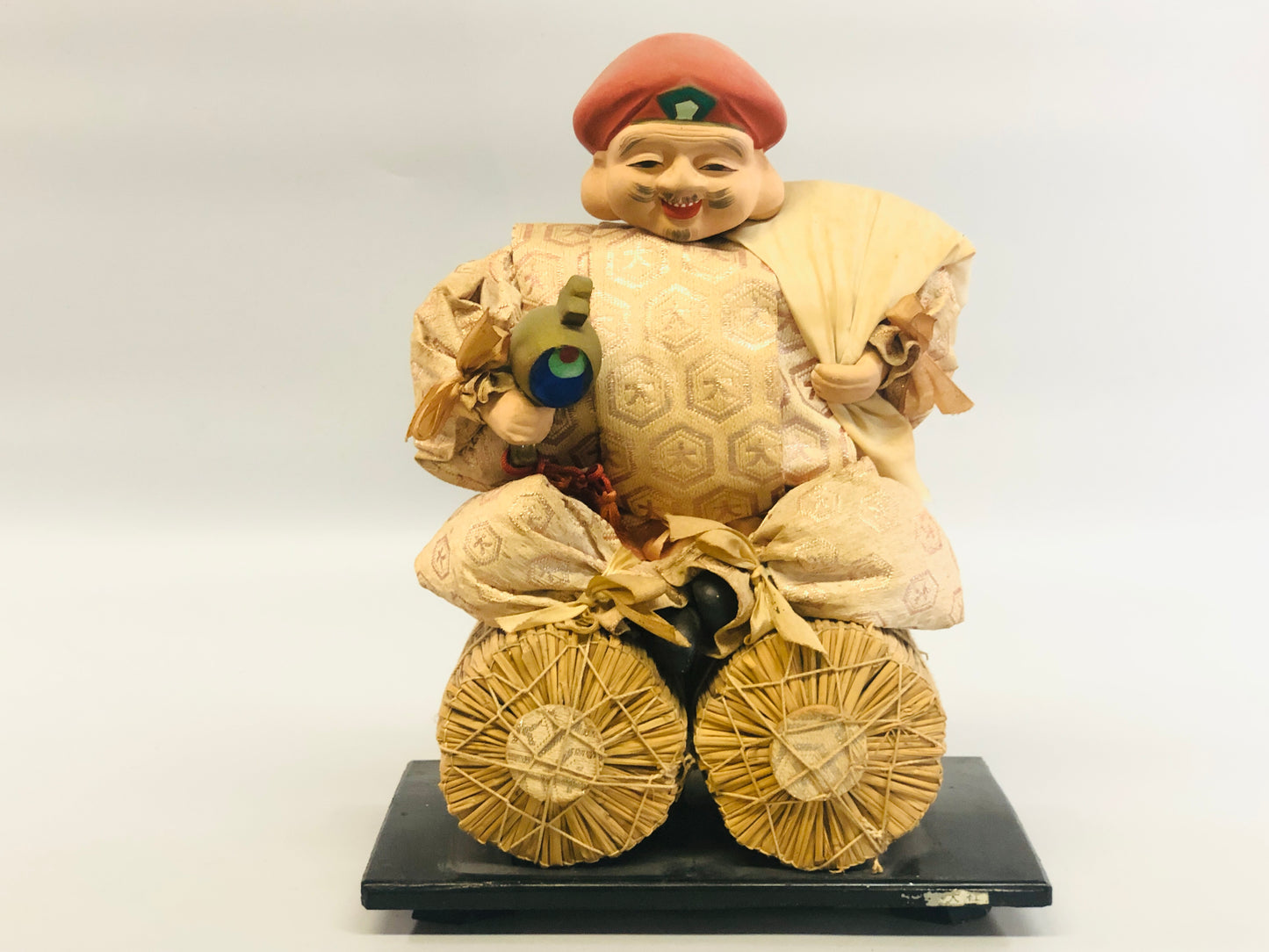 Y5361 STATUE Daikoku God of Wealth figure figurine box Japan antique interior