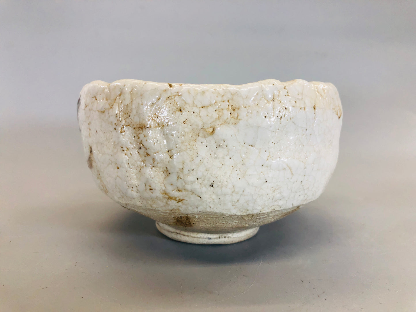 Y5396 CHAWAN Mino-ware signed marks Japan antique tea ceremony pottery vintage