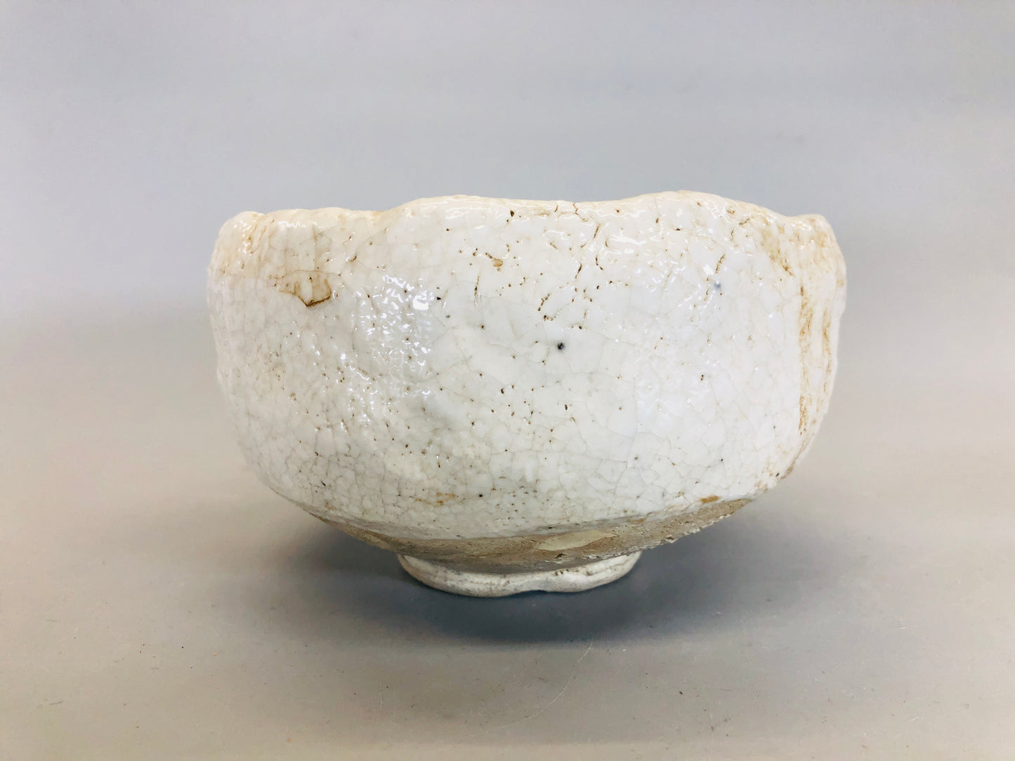 Y5396 CHAWAN Mino-ware signed marks Japan antique tea ceremony pottery vintage