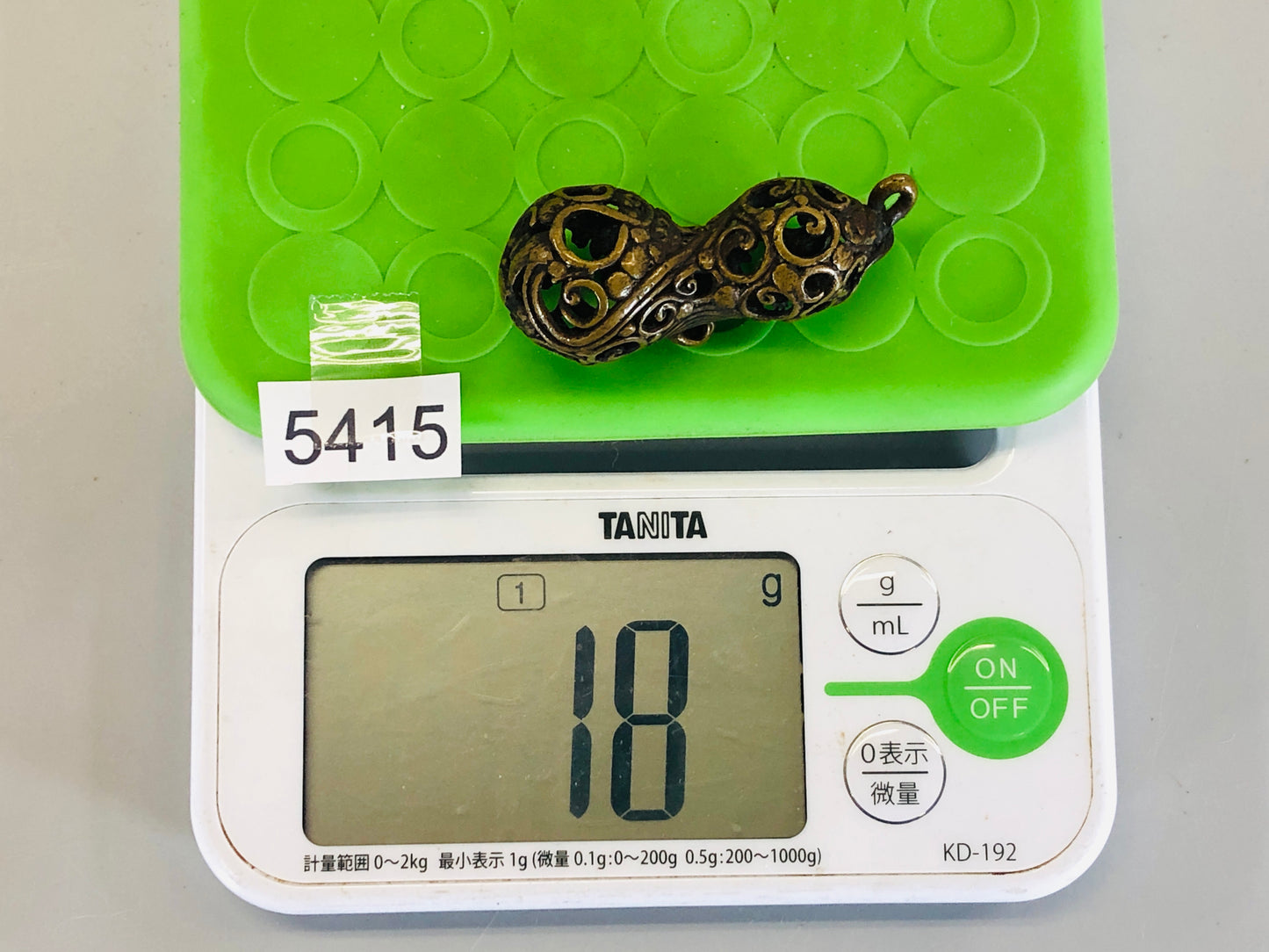 Y5415 NETSUKE Gourd old copper Japan antique kimono accessory traditional