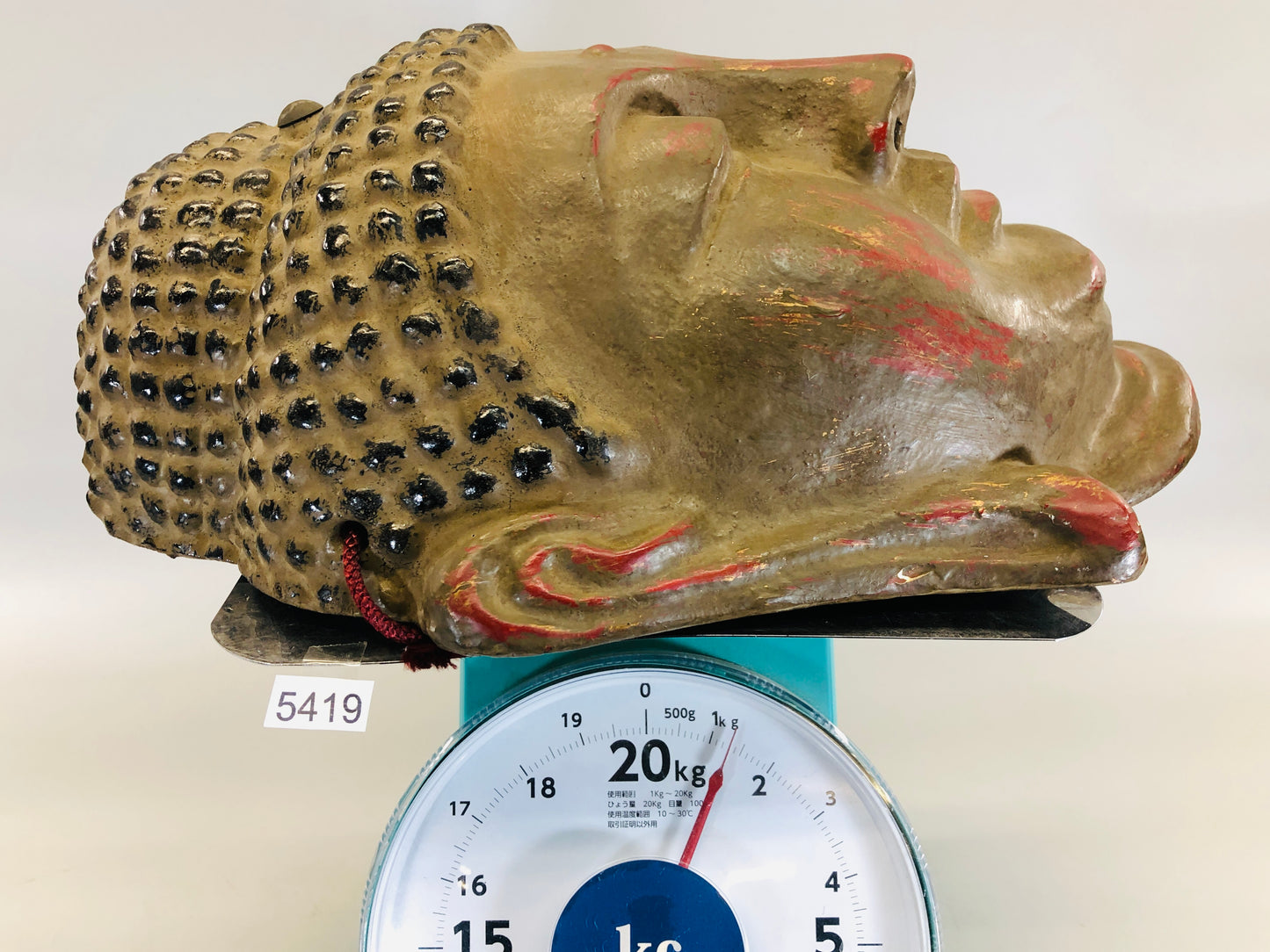 Y5419 MASK Buddha dry lacquer Japan antique omen dance drama interior decor