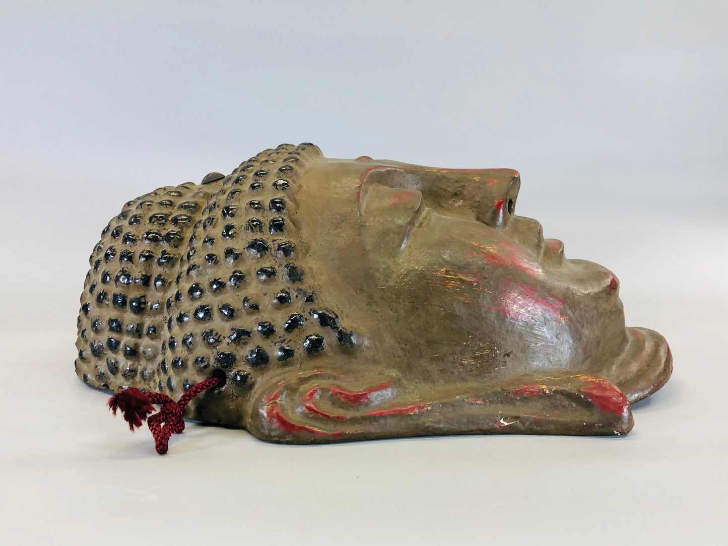 Y5419 MASK Buddha dry lacquer Japan antique omen dance drama interior decor