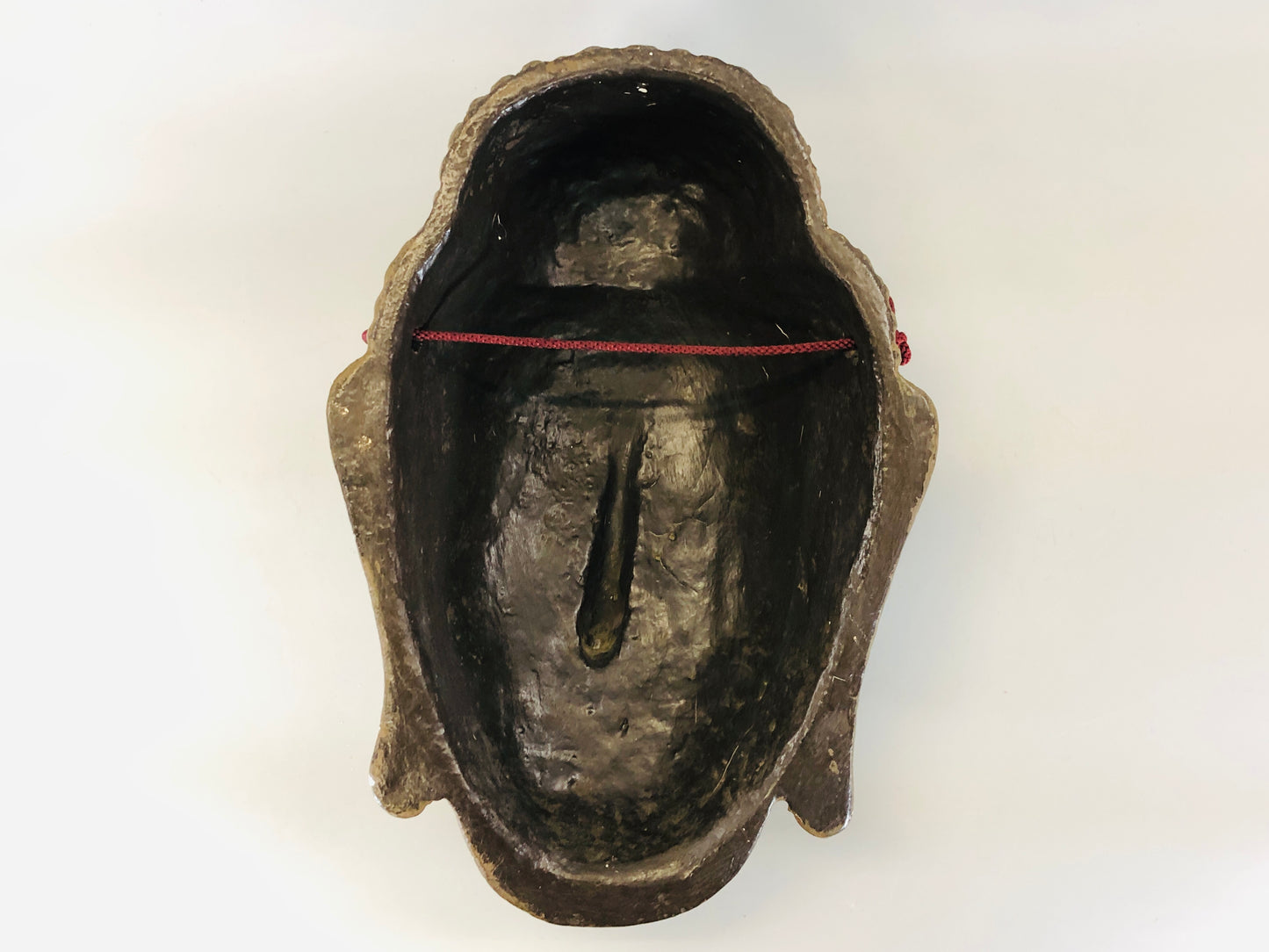 Y5419 MASK Buddha dry lacquer Japan antique omen dance drama interior decor