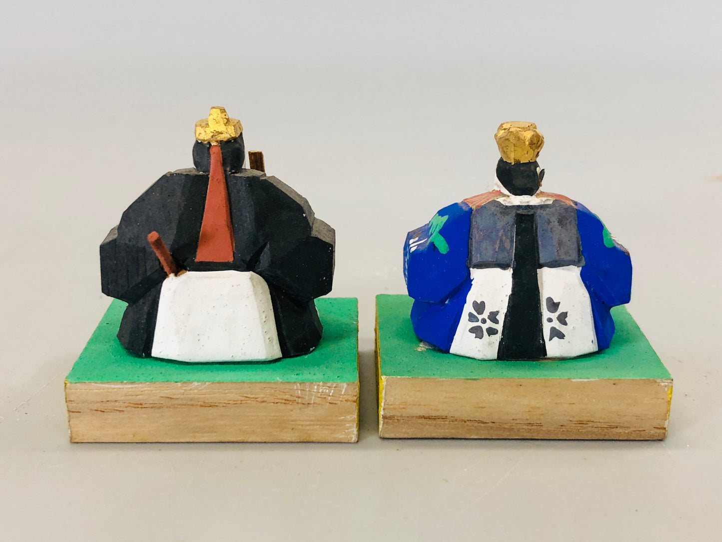 Y5429 NINGYO wood carving Hina dolls small Japan vintage antique figure figurine
