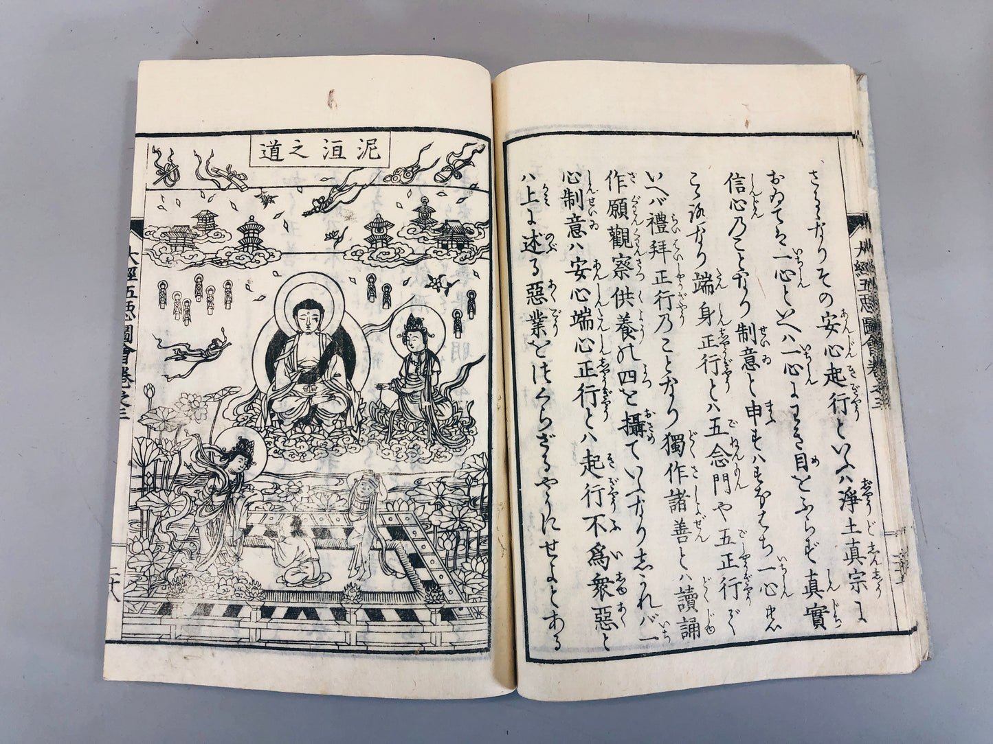 Y5461 WOODBLOCK PRINT Japanese style book Kaikyo Five Evil Japan Ukiyoe antique