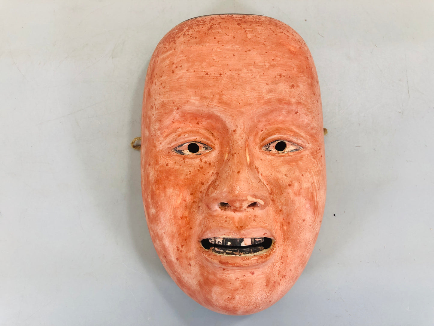 Y5494 NOH MASK wood carving work in progress Japan antique omen dance drama