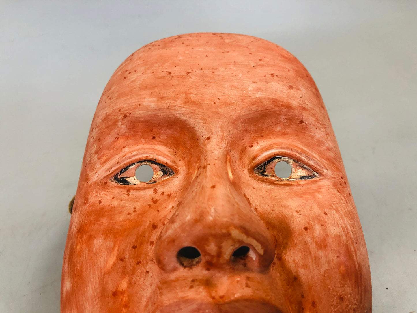 Y5494 NOH MASK wood carving work in progress Japan antique omen dance drama