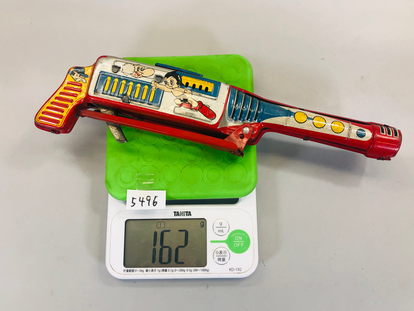 Y5496 TIN TOY Astro Boy robot pistrol gun Osamu Tezuka Japan antique vintage