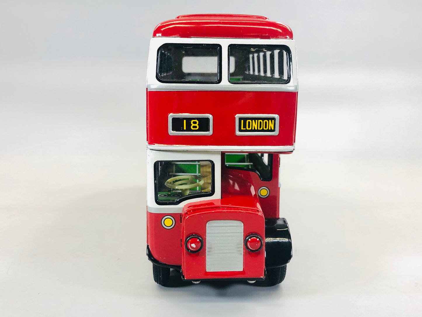 Y5500 TIN TOY Double-decker bus model mini car vehicle box Japan antique vintage