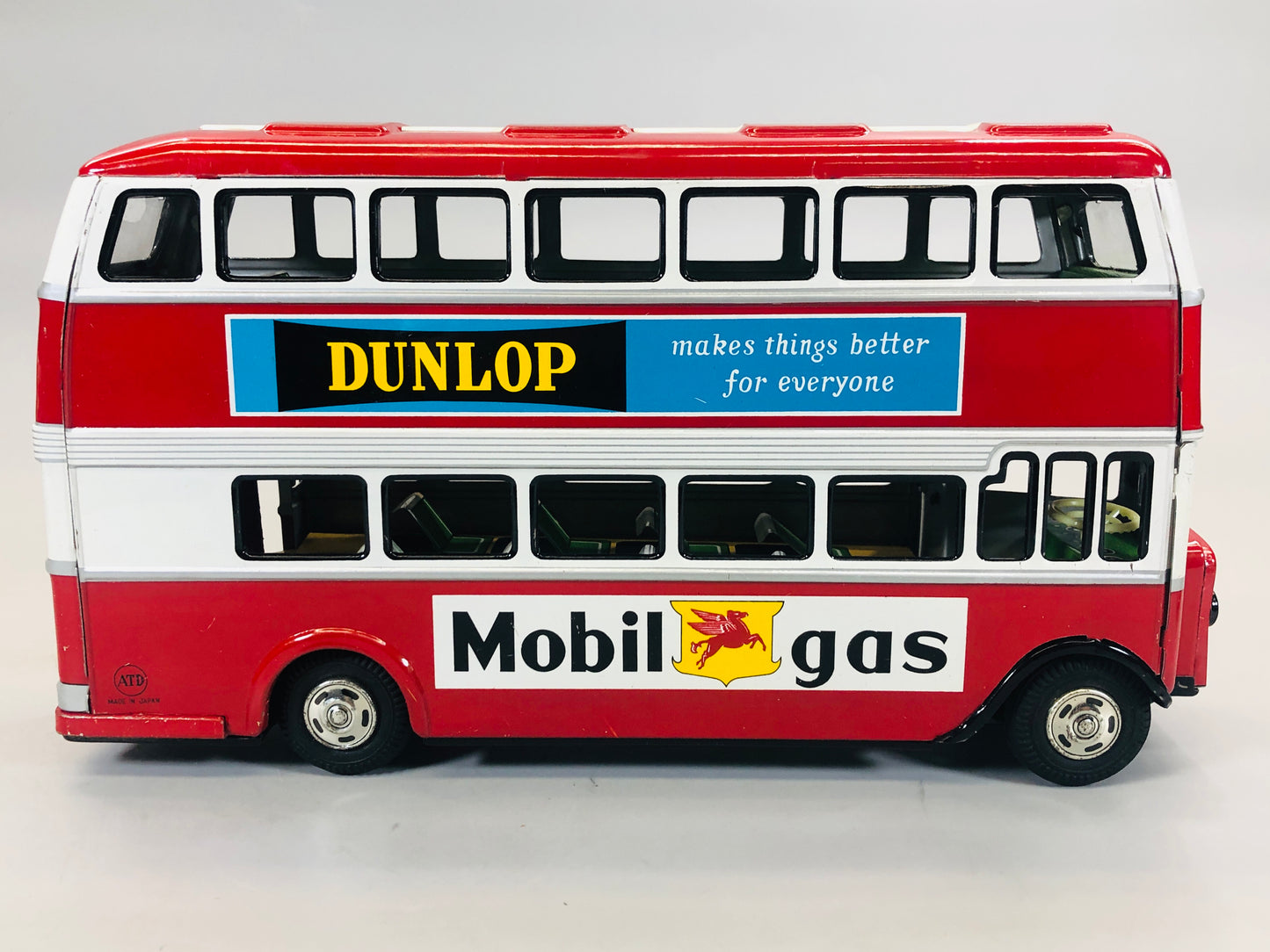 Y5500 TIN TOY Double-decker bus model mini car vehicle box Japan antique vintage
