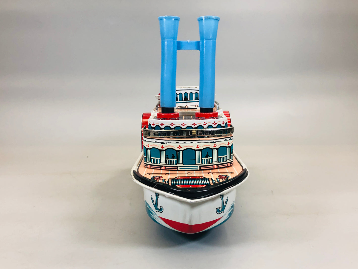 Y5501 TIN TOY Showboat Masudaya box steamboat steamer Japan antique vintage