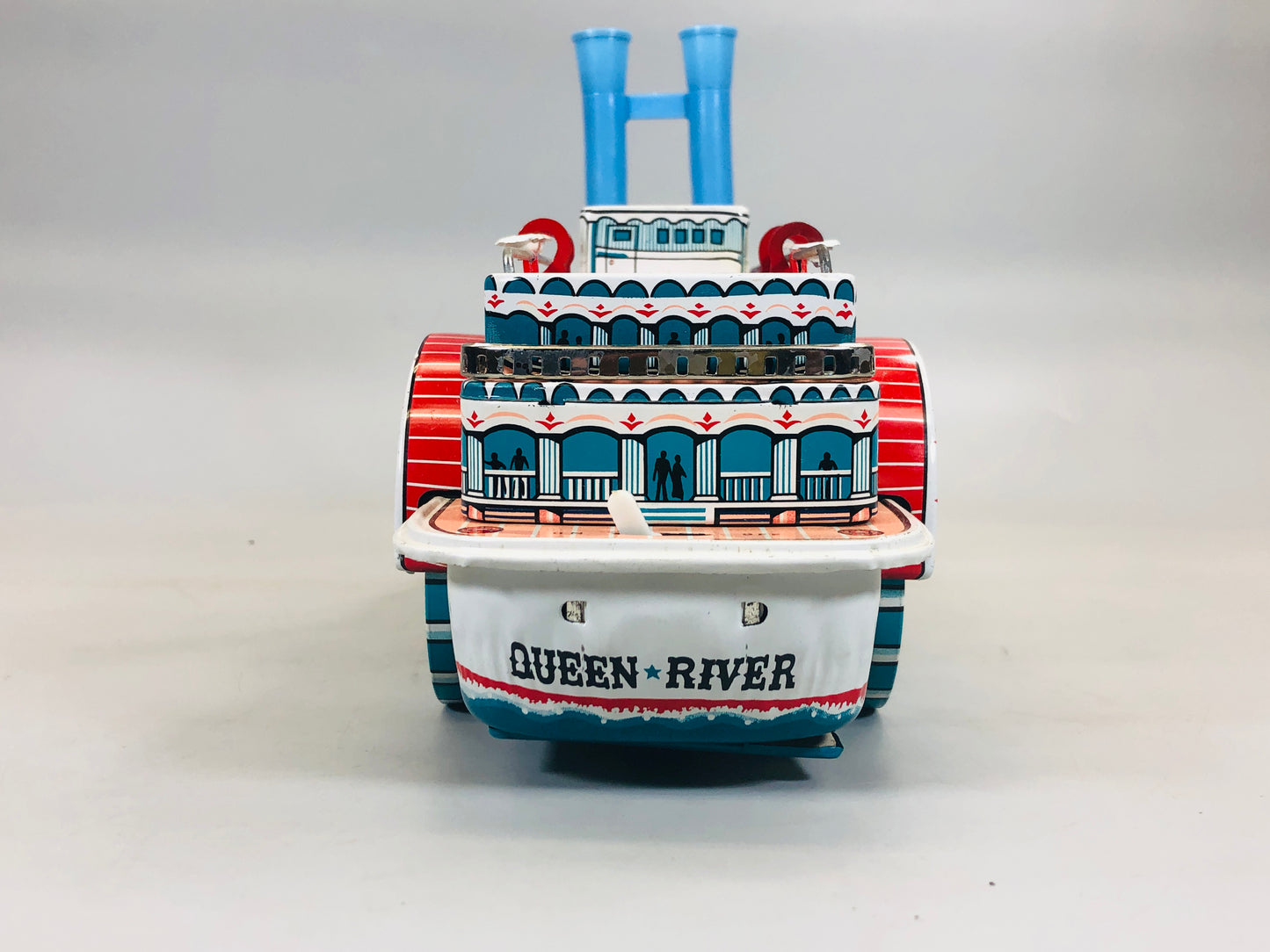 Y5501 TIN TOY Showboat Masudaya box steamboat steamer Japan antique vintage
