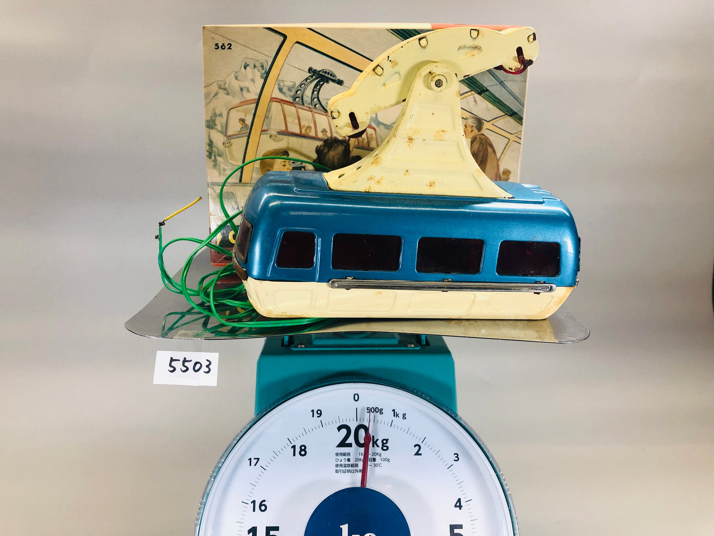 Y5503 TIN TOY Cable Car ropeway railway vehicle box Japan antique vintage