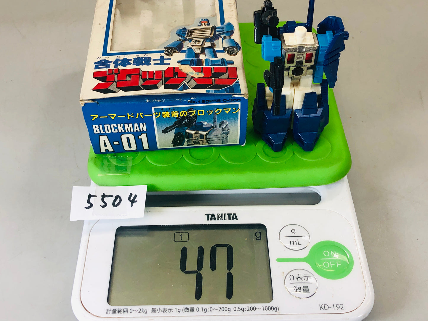 Y5504 TOY Combination Warrior Blockman battle armor robot box Japan antique