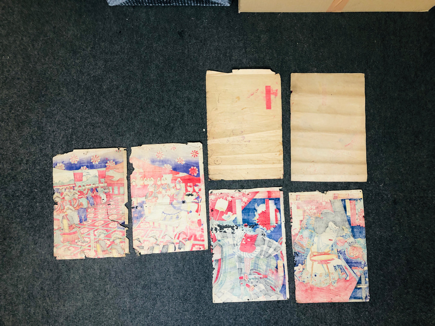 Y5507 WOODBLOCK PRINT Various 6 pieces set Japan Ukiyoe antique vintage art