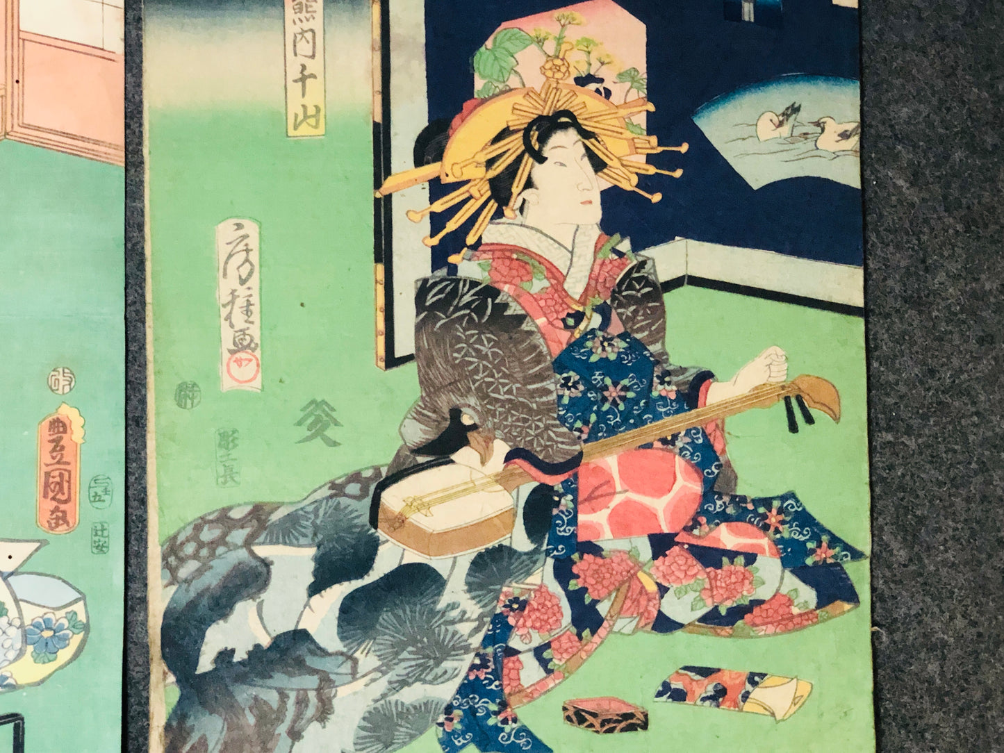 Y5509 WOODBLOCK PRINT Various set of 4 actor beauty Japan Ukiyoe antique art