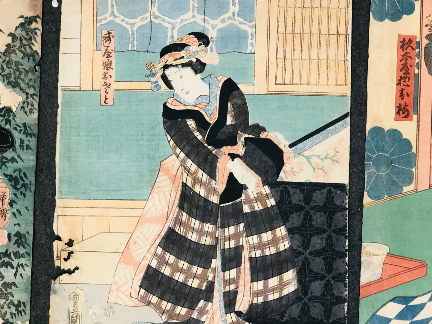Y5509 WOODBLOCK PRINT Various set of 4 actor beauty Japan Ukiyoe antique art