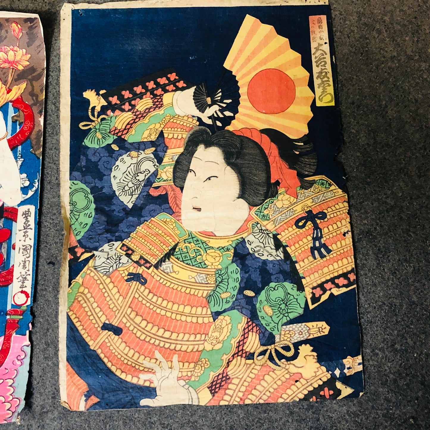 Y5510 WOODBLOCK PRINT Various set of 5 actor beauty Japan Ukiyoe antique art