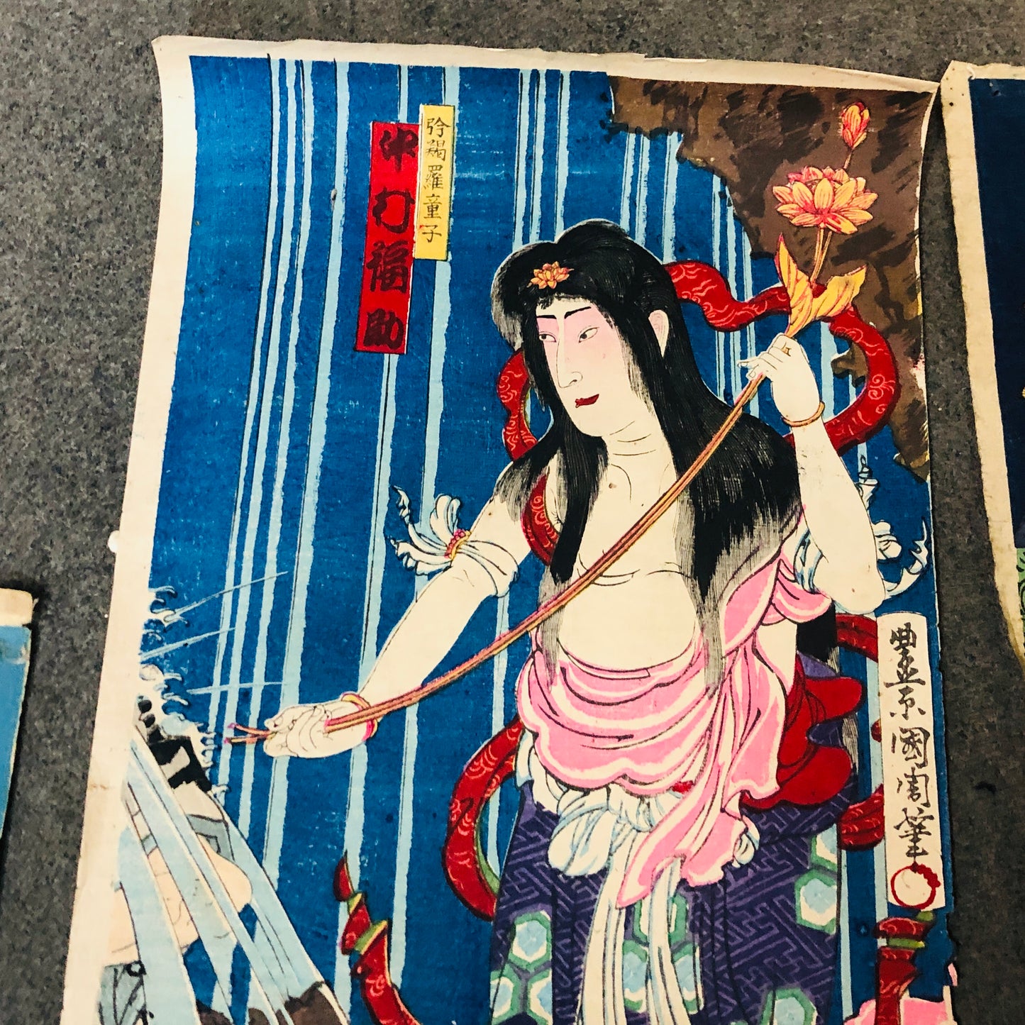 Y5510 WOODBLOCK PRINT Various set of 5 actor beauty Japan Ukiyoe antique art