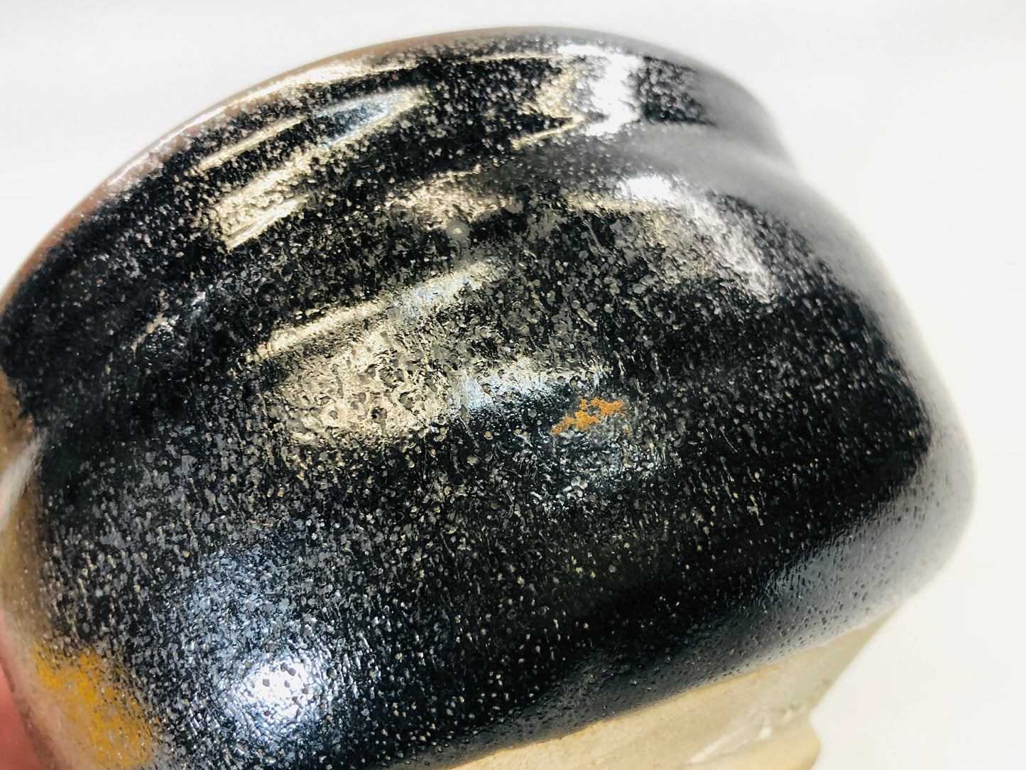 Y5541 CHAWAN Seto-ware black signed box Japan antique tea ceremony bowl pottery