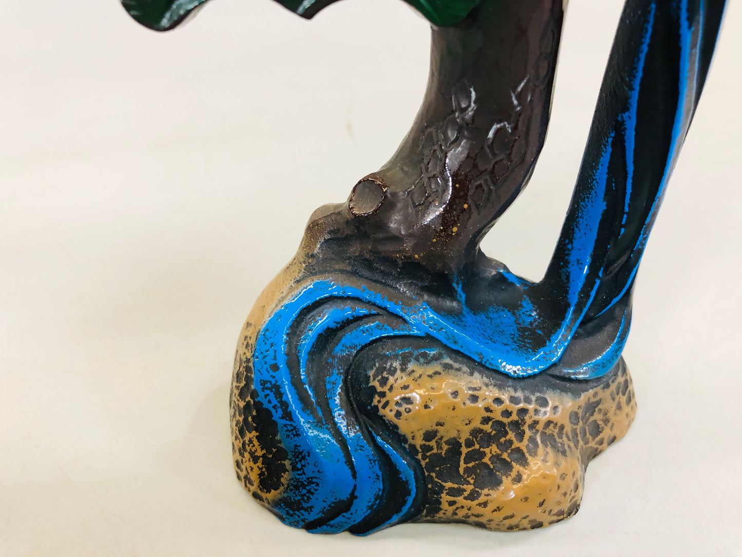 Y5669 OKIMONO metal Chicken bird figure figurine Japan antique interior decor