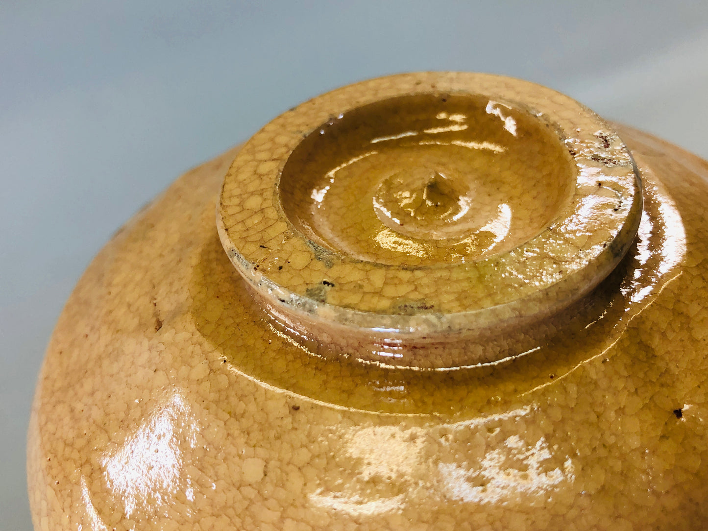 Y5687 CHAWAN Raku-ware signed box Japan antique tea ceremony bowl pottery cup