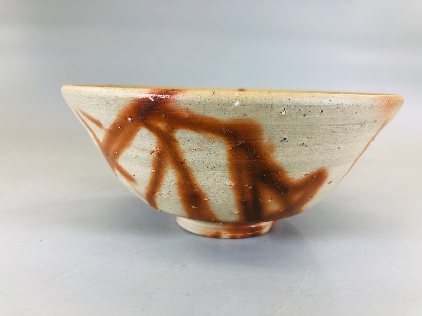 Y5691 CHAWAN Bizen-ware signed box Japan antique tea ceremony bowl pottery