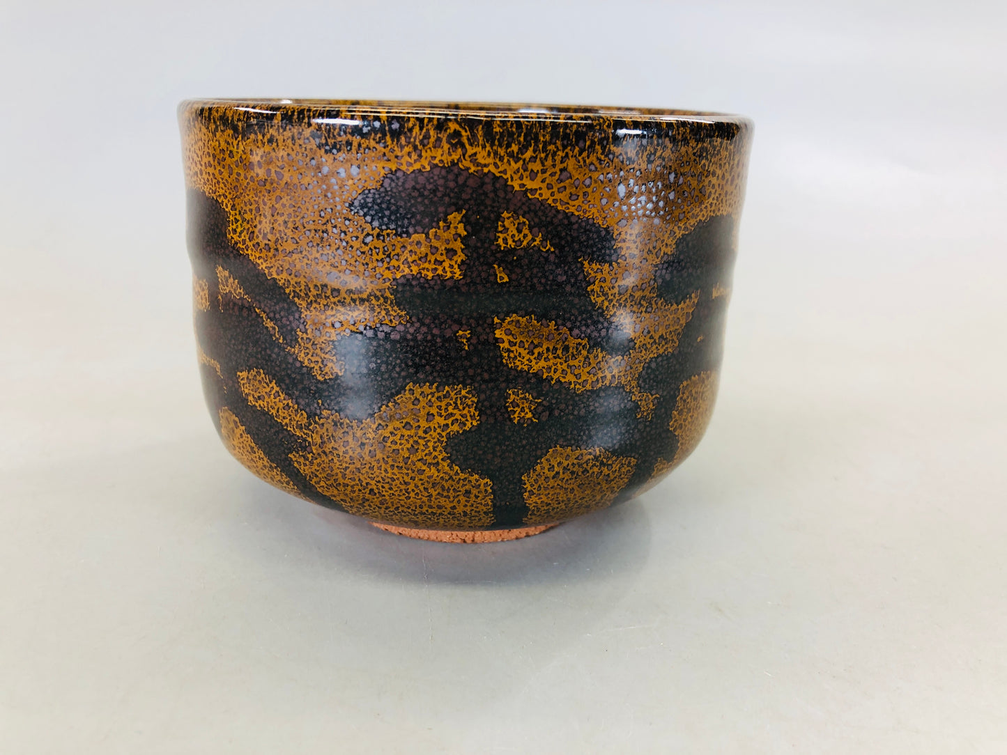Y5696 CHAWAN Karatsu-ware signed box Japan antique tea ceremony bowl pottery cup