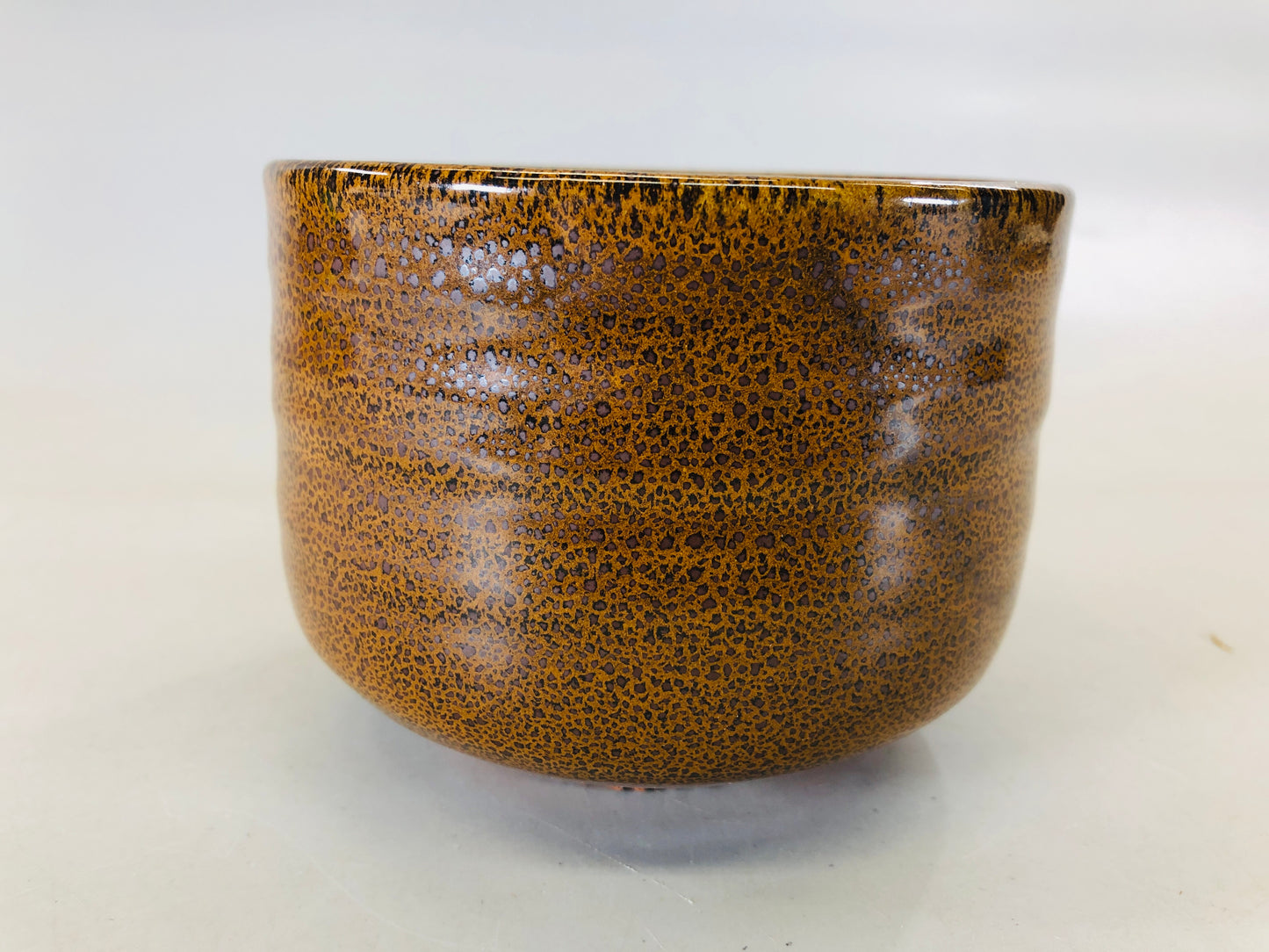 Y5696 CHAWAN Karatsu-ware signed box Japan antique tea ceremony bowl pottery cup