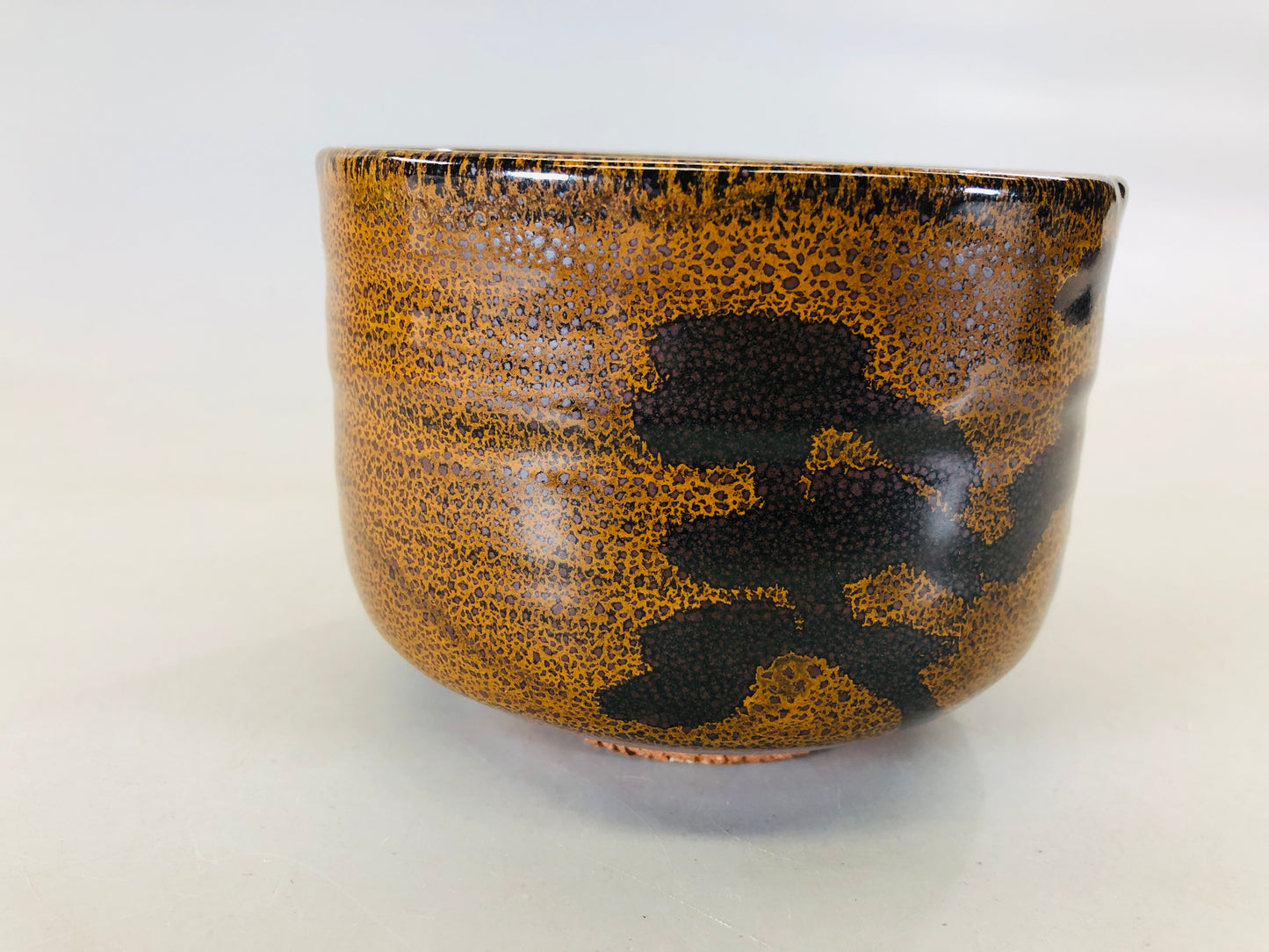 Y5696 CHAWAN Karatsu-ware signed box Japan antique tea ceremony bowl pottery cup
