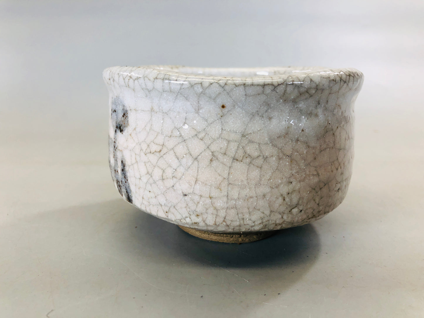 Y5697 CHAWAN Shino-ware signed box Japan antique tea ceremony bowl pottery cup