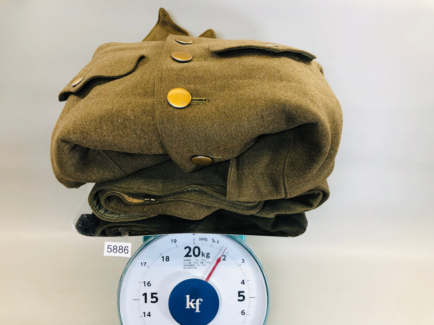 Y5886 Imperial Japan Army Military gear uniform top bottom set Japan WW2 vintage