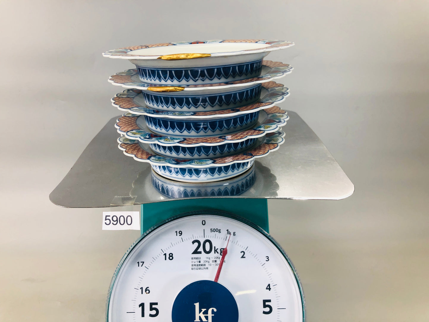 Y5900 DISH Arita-ware Imaemon small serving plate set kintsugi Japan antique