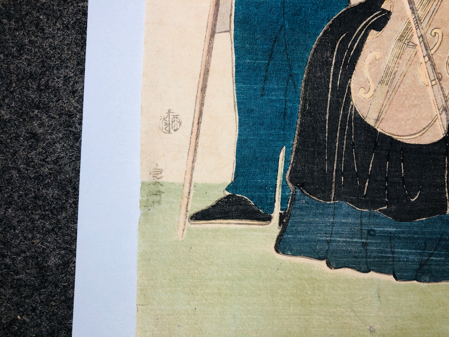 Y5956 WOODBLOCK PRINT Yoshikazu French couple Japan Ukiyoe antique art interior