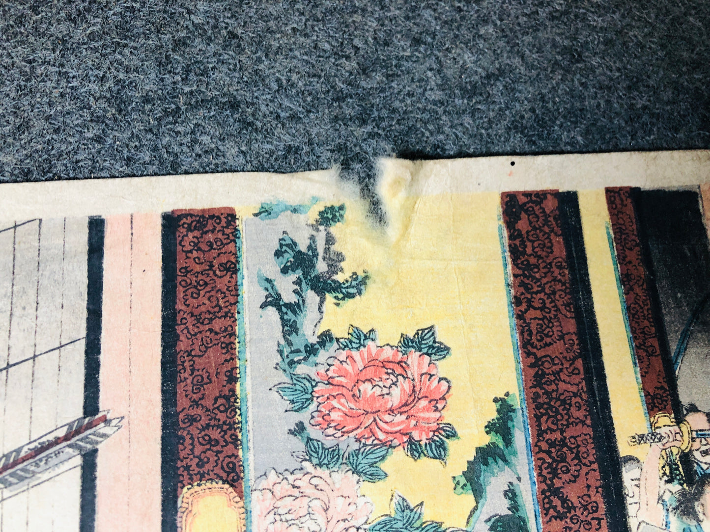 Y5959 WOODBLOCK PRINT Kuniyoshi Samurai 2 pieces Japan Ukiyoe antique art decor