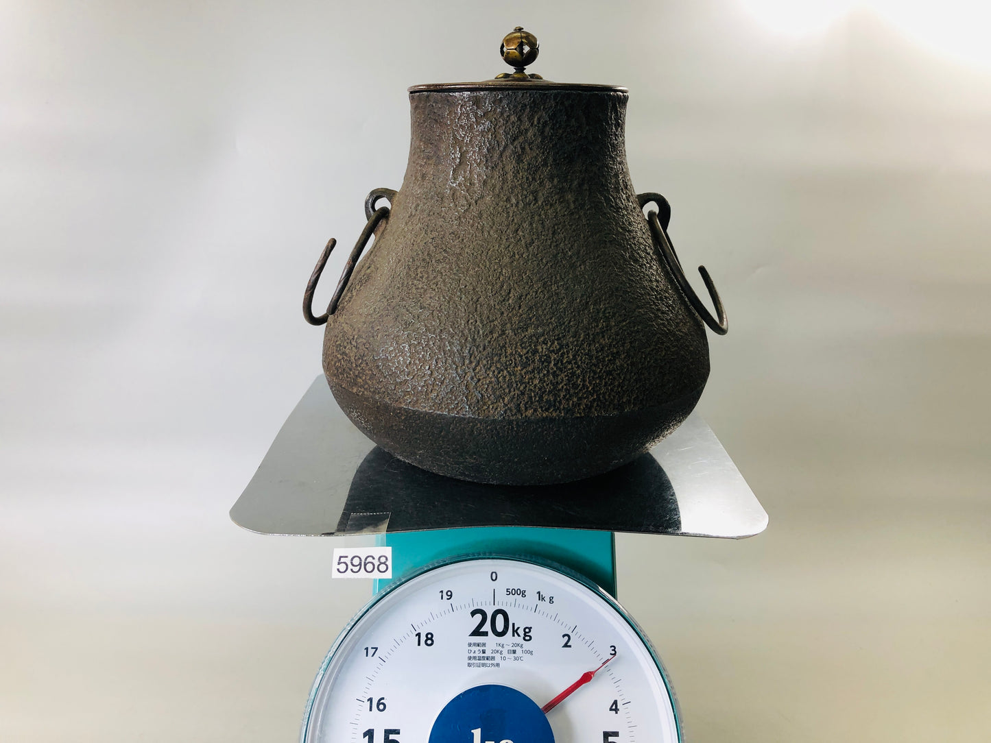 Y5968 CHAGAMA Iron kettle teapot crane-necked pot Japan Tea Ceremony antique