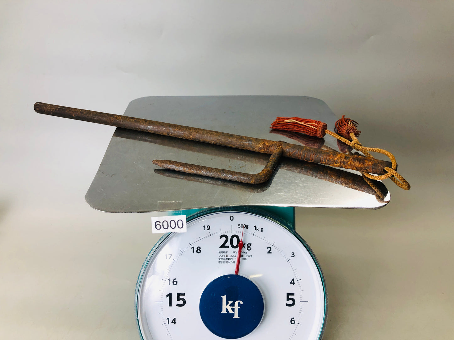 Y6000 JITTE Iron Jutte catching tool signed Japanese traditional weapon antique