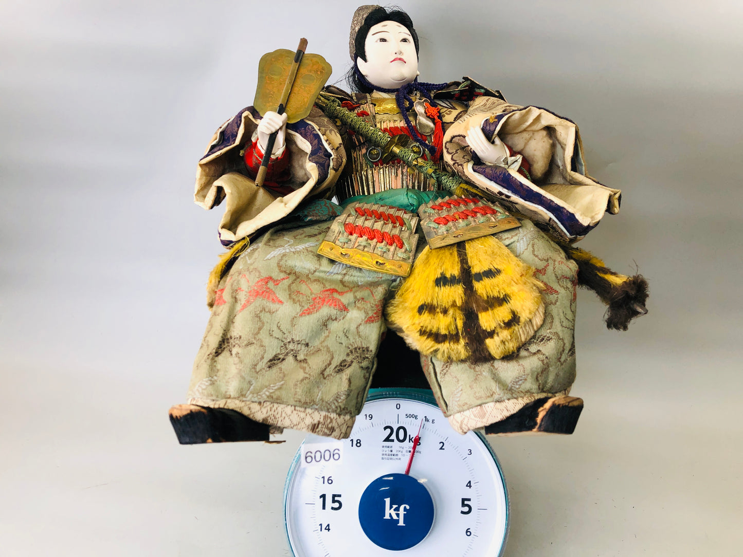 Y6006 NINGYO Samurai bushi Kimekomi doll figure figurine Japan vintage antique