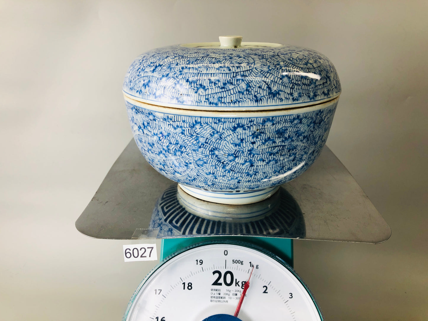 Y6027 CHAWAN Imari-ware Koimari bowl lid signed Japan antique tableware kitchen