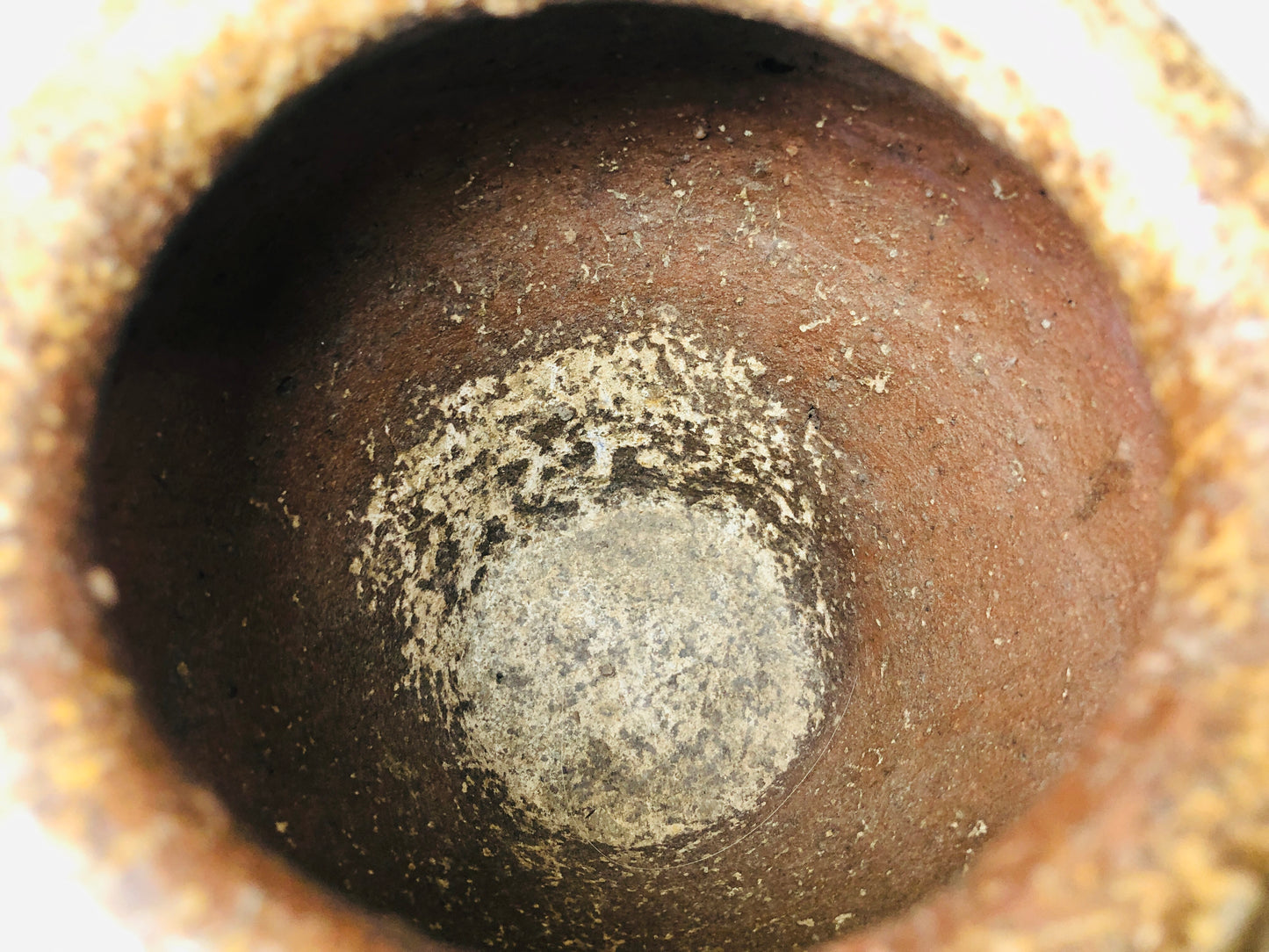 Y6028 VASE Tokoname-ware Ohaguro tooth blackening pot jar Japan antique vintage