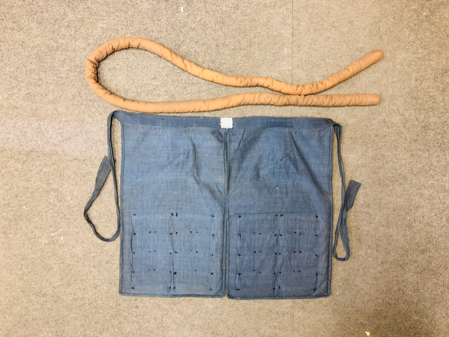 Y7038 YOROI Samurai armor helmet set navy blue thread Japan antique busho bushi