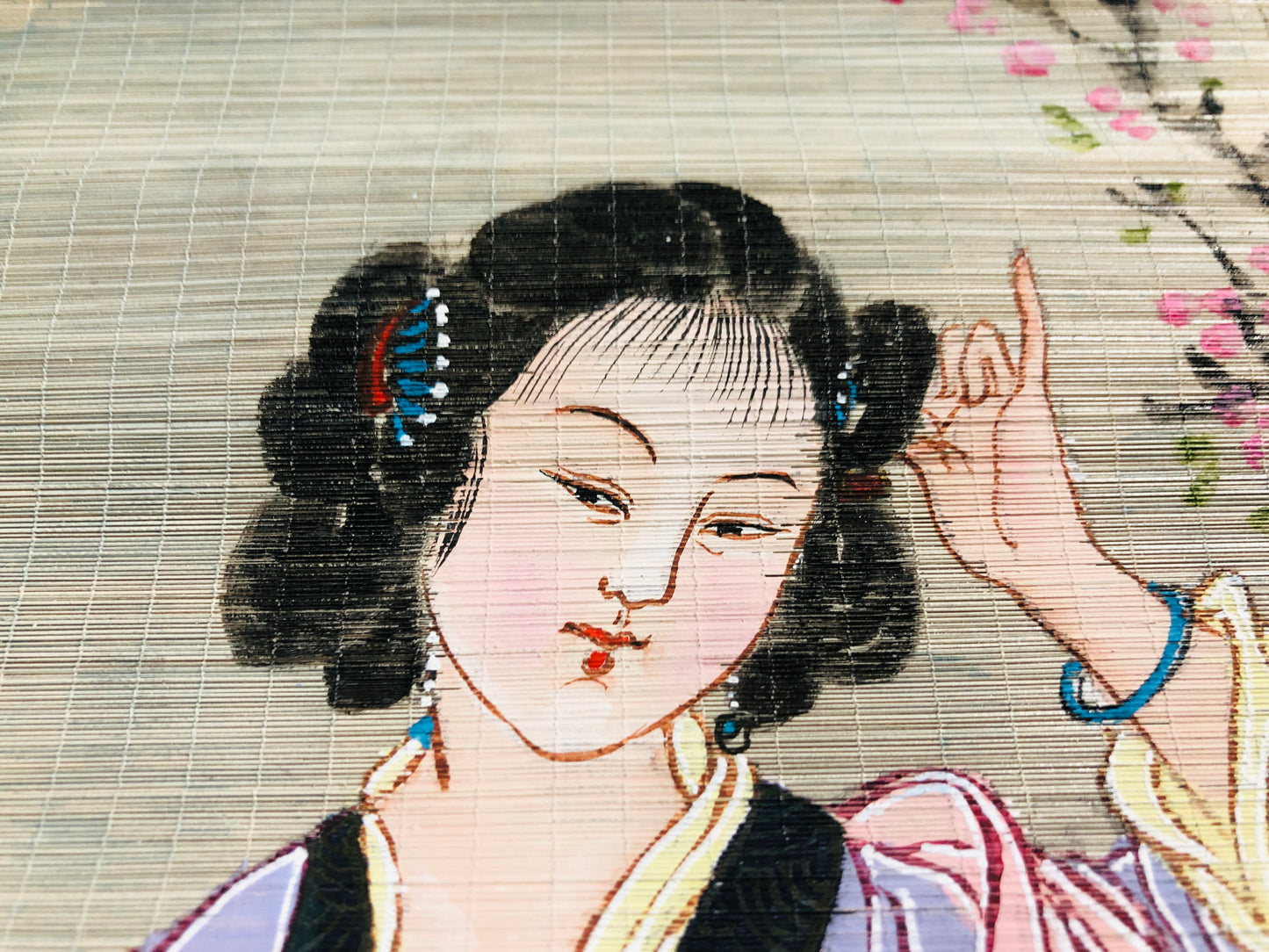Y7057 KAKEJIKU bamboo China beauty signed box Japan antique hanging scroll art