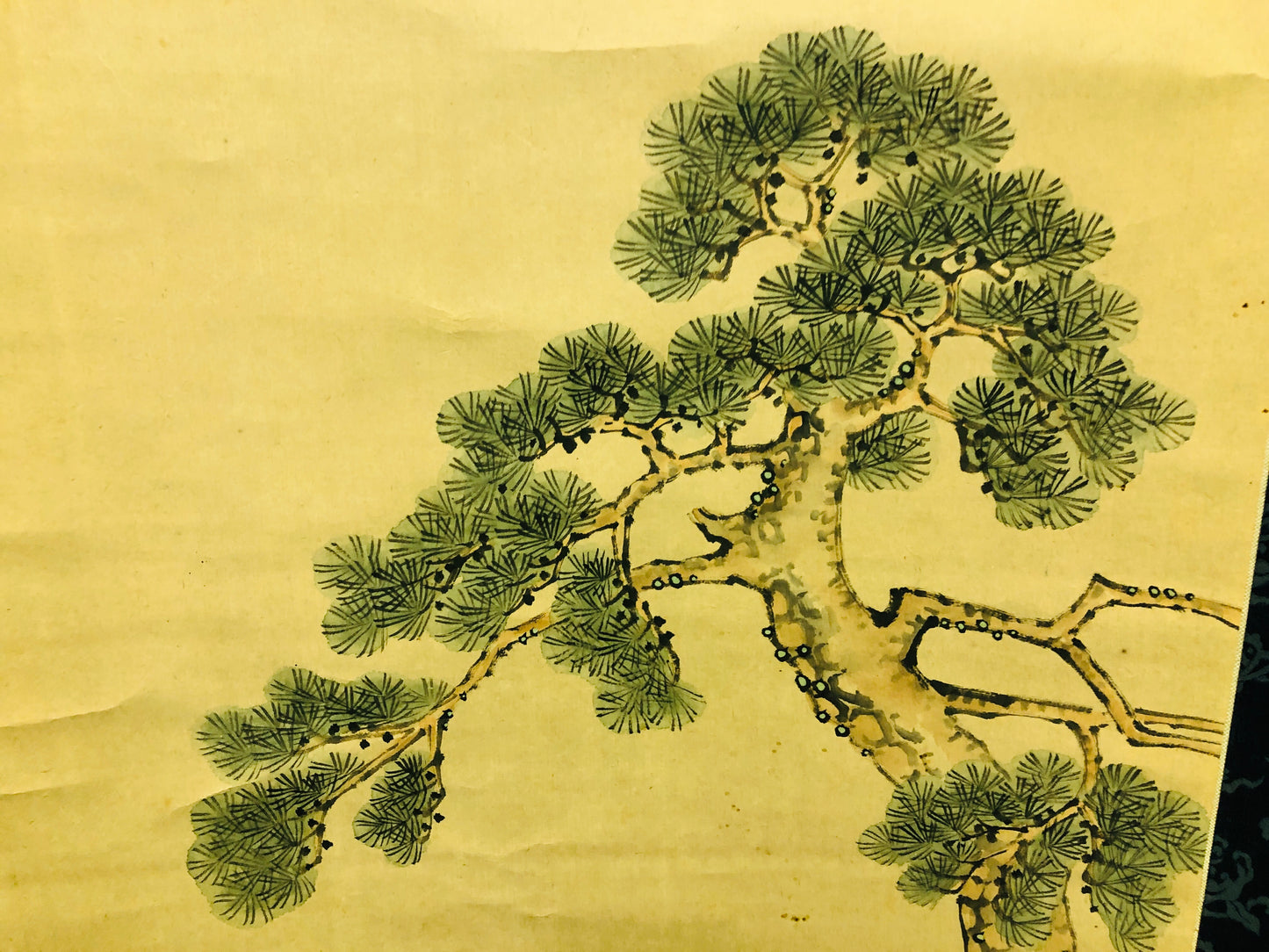 Y7069 KAKEJIKU Warrior signed yoroi kabuto armor Japan antique hanging scroll